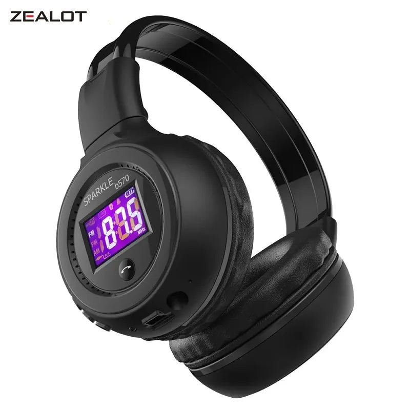ZEALOT  B570 Wireless Headphones fm Radio Over Ear Bluetooth Stereo Earphone Headset for Computer Phone,Support TF card,AUX