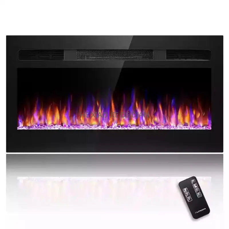 New 3D Electric Fireplace, Household Heater, Indoor Stove, Concealed Wall Mounted Decoration, Fire Electric Fireplace