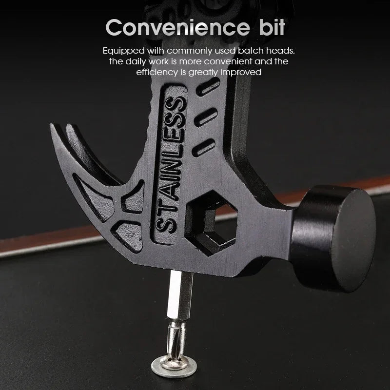 Portable Folding Hammer Small Axe Hammer Camping Pocket Knife Pliers Mini Multifunctional Hunting Camping Survival Outdoor Tool