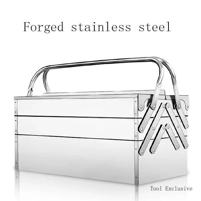 Household Tools Storage Box Stainless Steel Toolbox Garage Storage Box Storage Professional  Folding Box Hand In Hand Carry Box