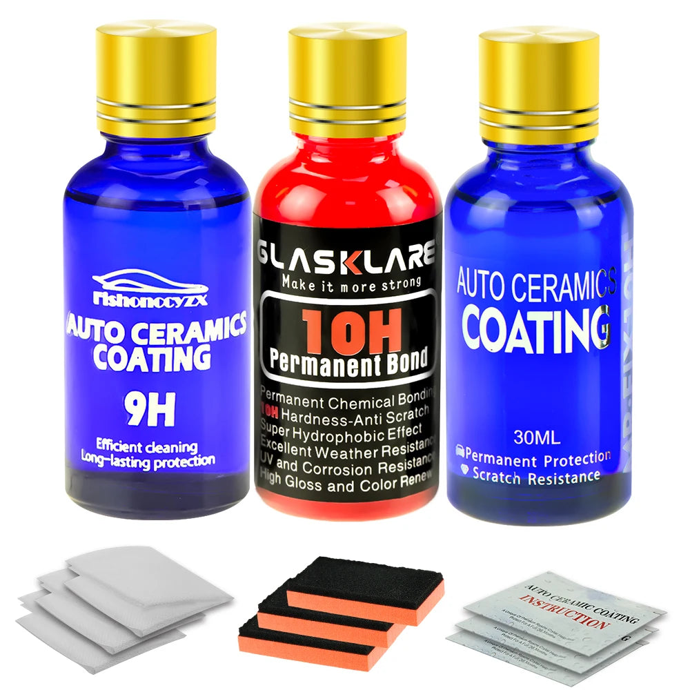 10H Ceramic Coating Polishing Wax Super Hydrophobic Paint Care Durability Anti-Corrosion Plated Crystal Car Liquid Glass Coating