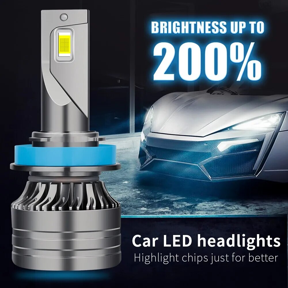 2pcs 50W H4 H7 LED Headlights 3570 CSP Chips 9005 9006 HB3 HB4 H8 H9 H11 H1 Car Lights Auto Fog Lamps 12v 6000K Universal