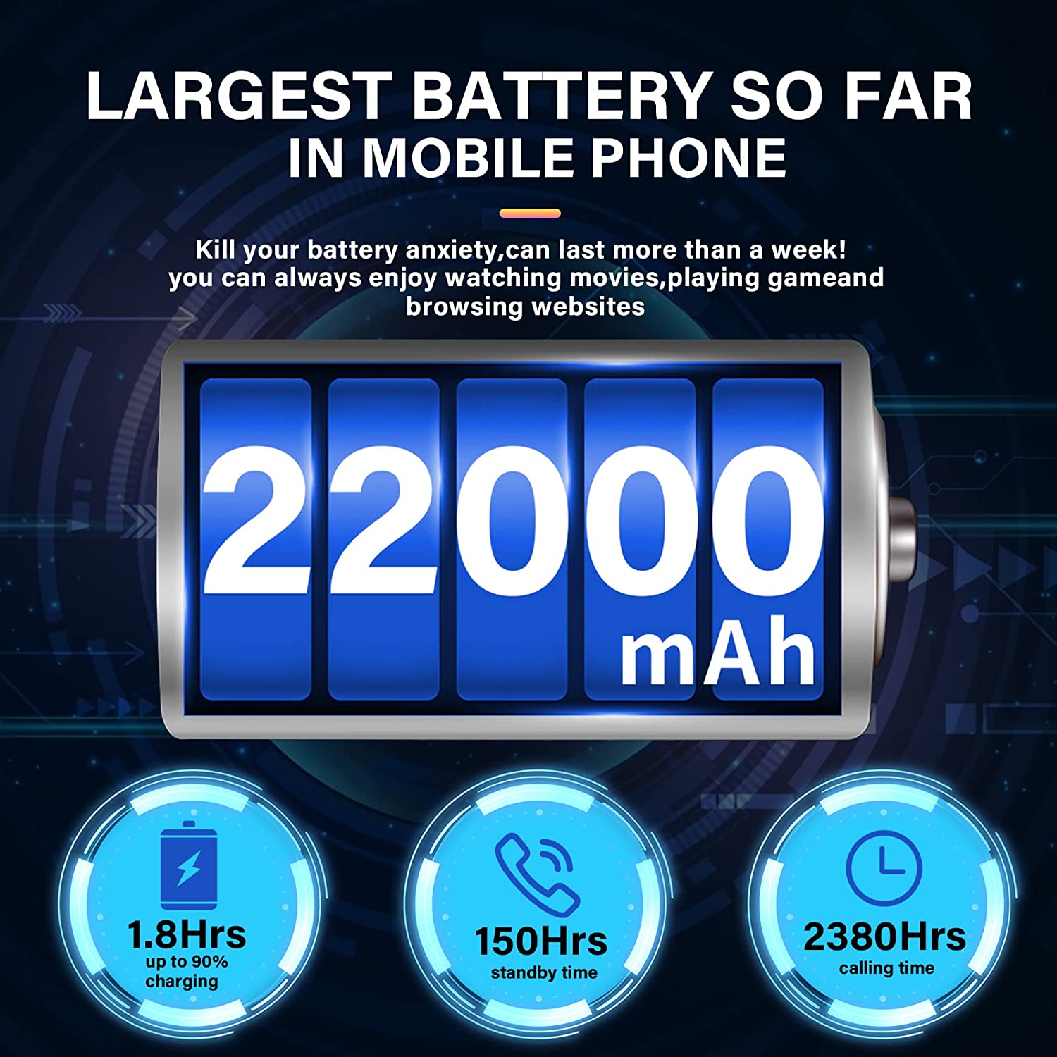 8849 Tank Night Vision Rugged Mobile Phone 8GB Ram 256GB Rom 22000mAh Battery 108MP G99 Cellphone  Android 12  Smartphone