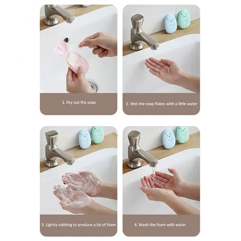 Travel Soap Paper Washing Hand Soap Papers Cleaning Soap Sheets Disposable Box Soap Portable Mini Paper Soap For Camping Hiking