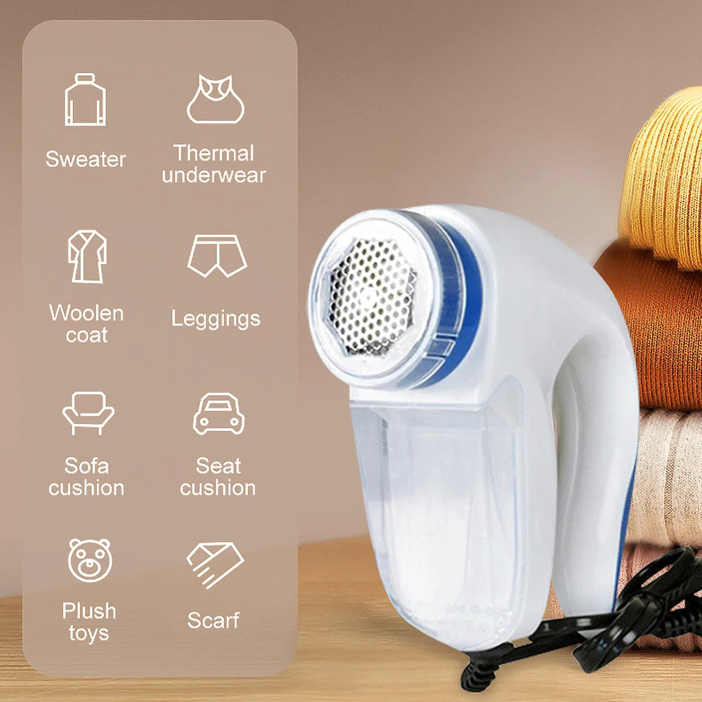 Efficient Lint Remover Clothes Fuzz Pellet Trimmer Machine Long Working Fabric Shaver Removes For clothes Spools Removal EU Plug