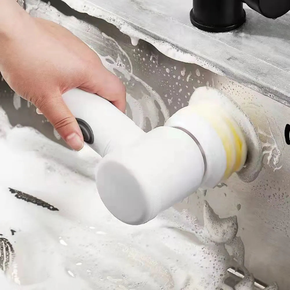 We have CE and ROHS certification,5-in-1 Electric Cleaning Brush Bathroom Wash Brush Kitchen Cleaning Tool USB Bathtub Brush