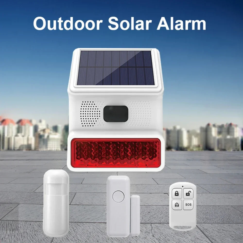 YUPA Wireless Outdoor Solar Waterproof Alarm For Family Alarm 433MHz Home Safety Alarm System Outdoor Siren External Alarm Siren
