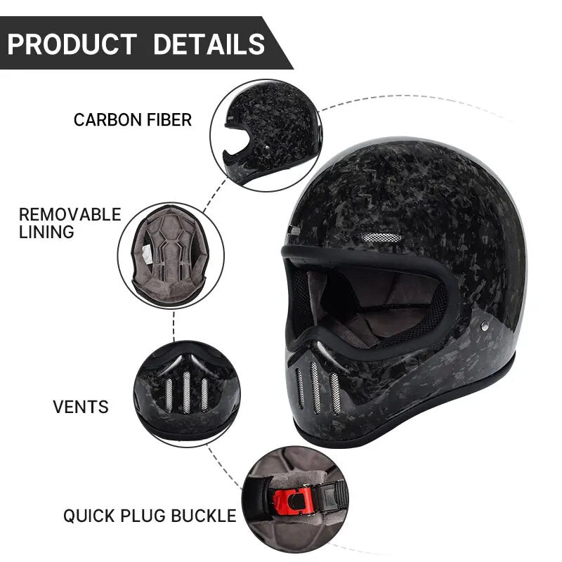 High Quality Motorcycle Helmet Full Face Helmets 12K Carbon Fiber Casque Integrale Moto Homme Homologué