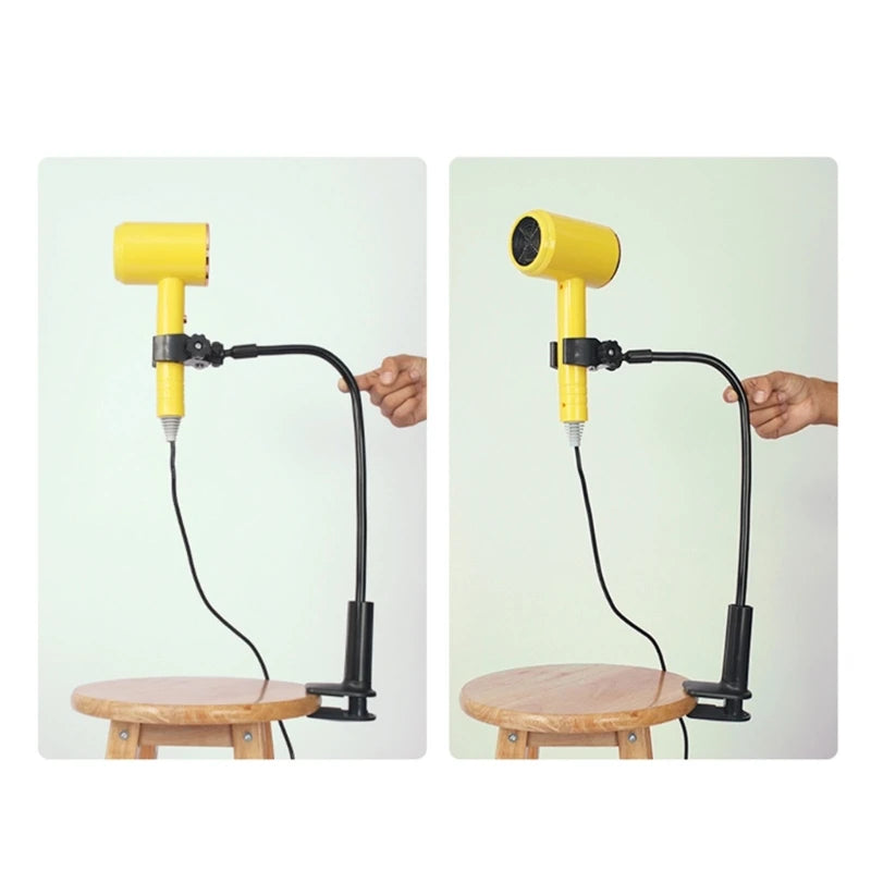 E56C Hair Dryer Holder for Pet Grooming Hands-Free Table Grooming Hair Dryer Stand Clamp for Cats Flexible Blow Dryer Holder