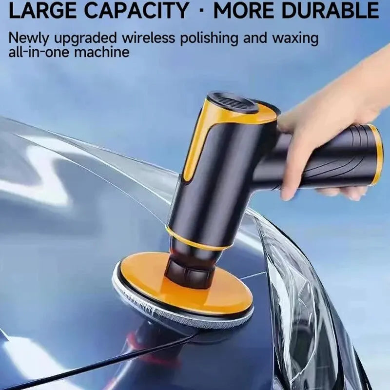 100W Car Buffer Polisher Rechargeable Battery Rechargeable Battery 1800rpm Adjustable Speed Wireless Buffing Waxing Machine
