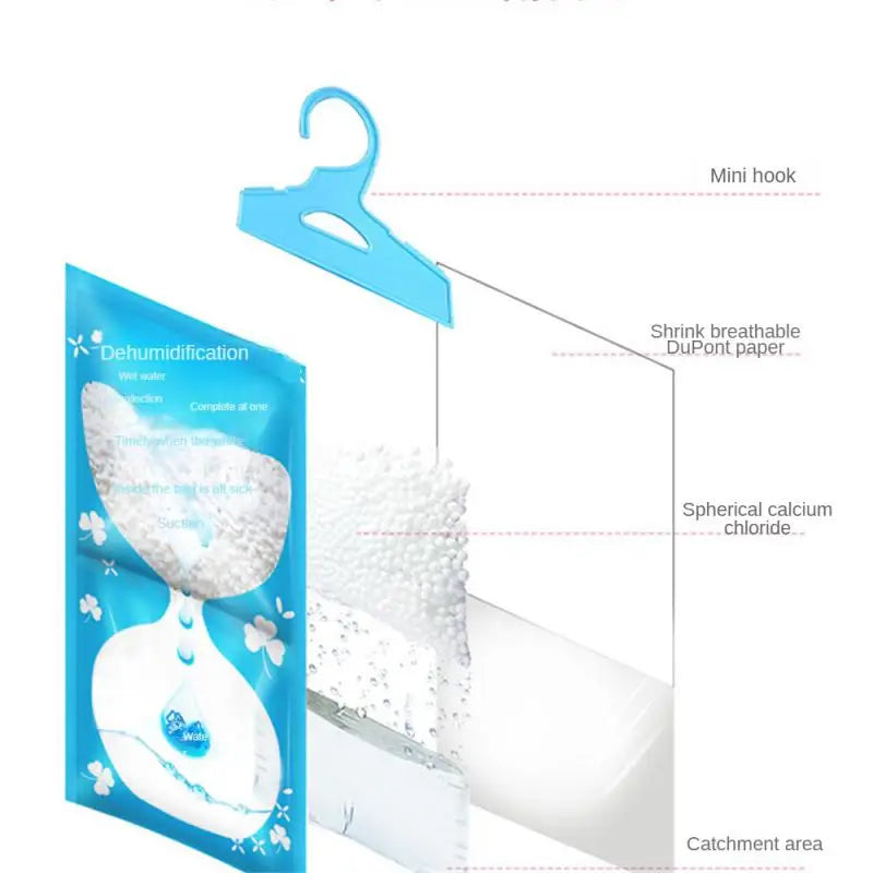 Hanging Closet Moisture-absorbing Drying Agent Closet Cabinet Wardrobe Dehumidifier Anti-mold Hygroscopic  Desiccant Bags