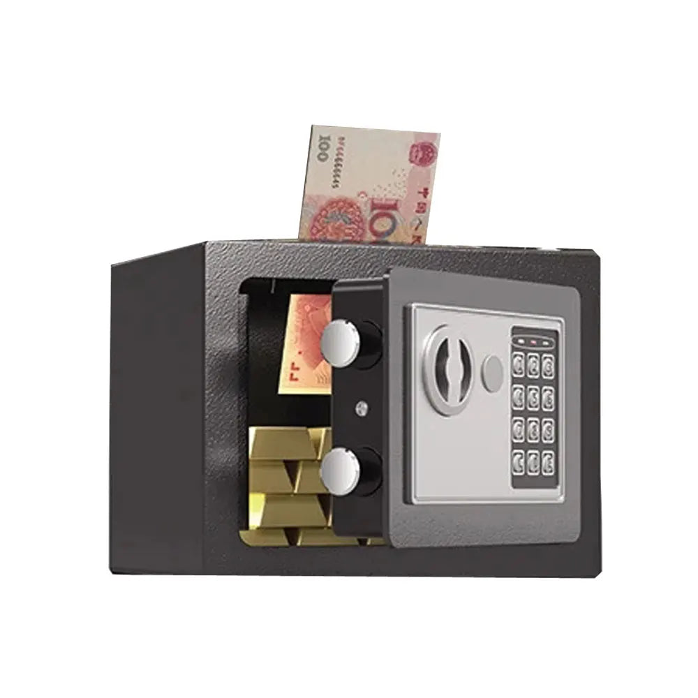 Safe Box Mini Steel Safes Money Bank Small Household Password Key Safety Security Box Keep Cash Jewelry Document Digital