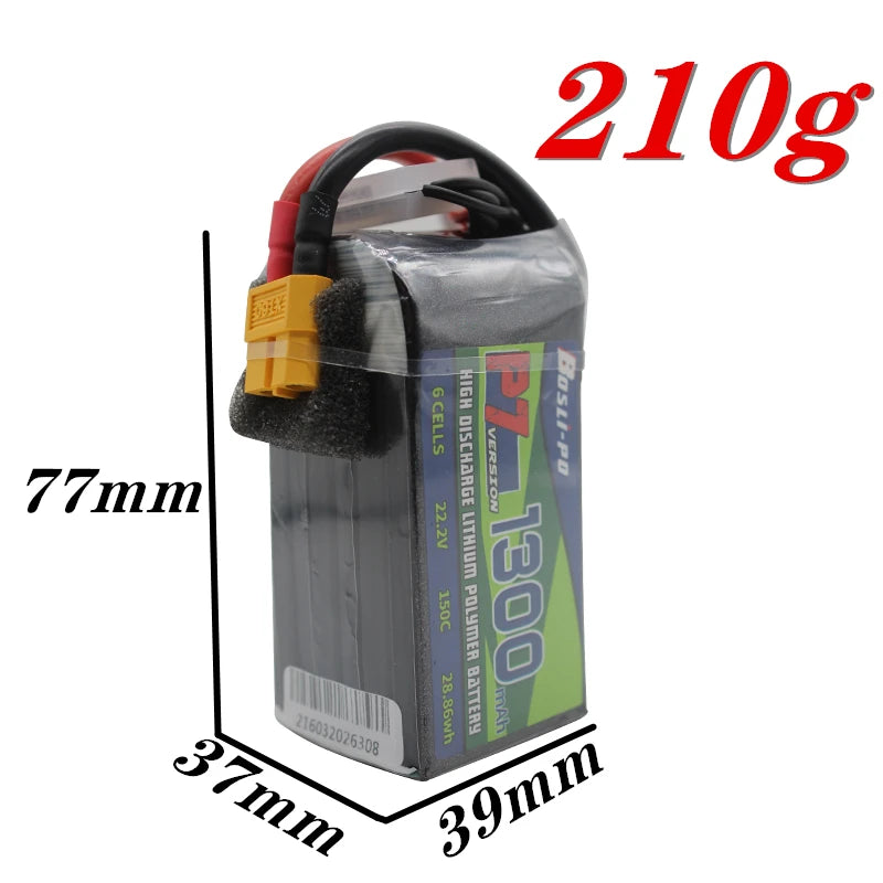 150C 1300mAh 22.2V LIPO Battery withXT60 Plug For RC Helicopter Quadcopter FPV Racing Drone Parts Rechargeable Battery 4Pcs