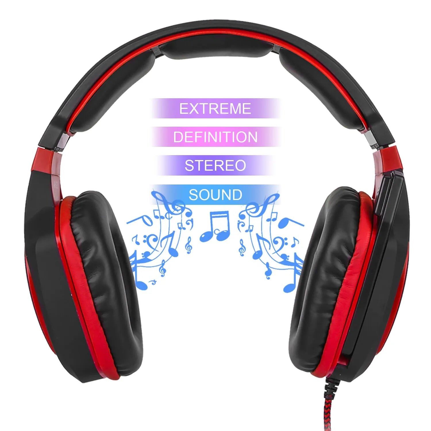 Gaming Headphone Noise Isolating Overear Headset with Mic.Volume Control Bass Surround Video Game for PC PS4 PS5 XBOX