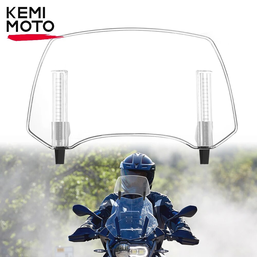 KEMIMOTO Motorcycle Windshield Extension Universal for BMW R1200GS R1250GS F800GS LC Heighten Windscreen Deflector Accessories