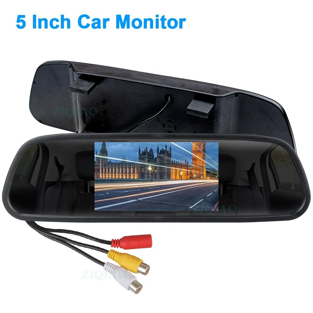 ZIQIAO 7" 5" 4.3 Inch Lcd Color Screen Car Rear View Mirror Monitor Foldable Display Optional