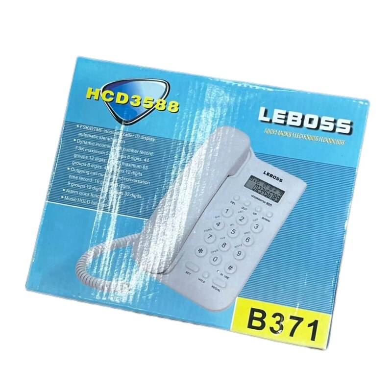 P82F Corded Telephone for Desk Wired Landline Desktop House Phone Seniors Caller ID Integrated Telephone with Call for Home