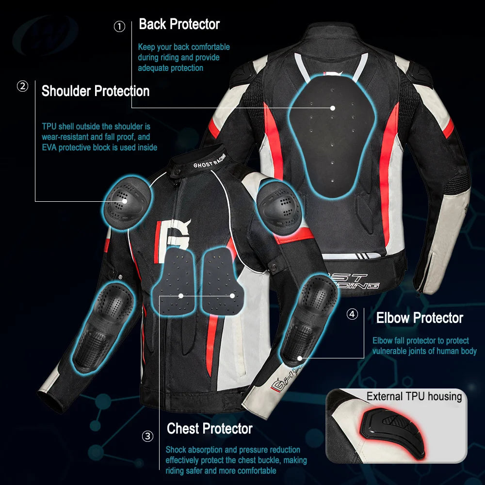 Summer Waterproof Motorcycle Jacket Man Racing Suit Wearable Motorcycle Riding Jacket+Motorcycle Pants Moto Set EVA Protection