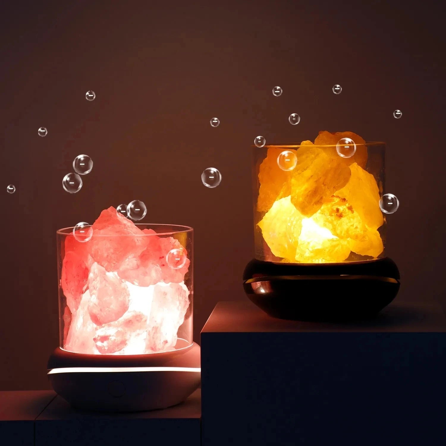 New Himalaya Salt Crystal Ultrasonic Air Humidifier with LED Light Electric Essential Oil Diffuser Aromatherapy Aroma Diffuser
