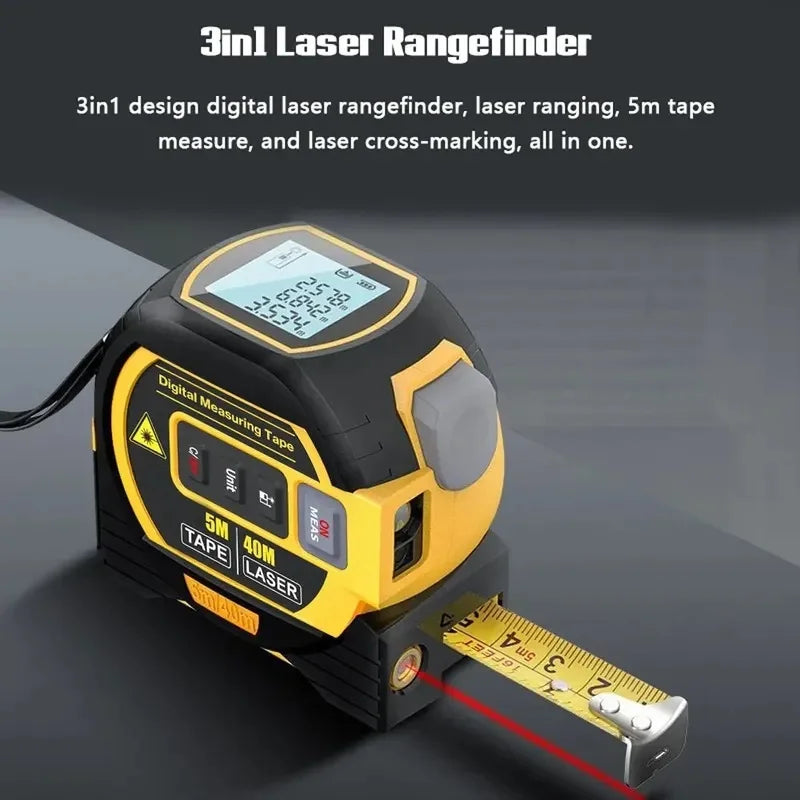 Laser Tras Meters Measure Level Portable Rangefinder Hunting Meter Range Distance Tape 5m Multifunctional Electronic Angle Metal