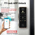 RAYKUBE FS1 TT Lock 3D Face Recognition Smart Lock With Half-circle Hook Biometric Electronic Fingerprint Unlock Glass Door Lock