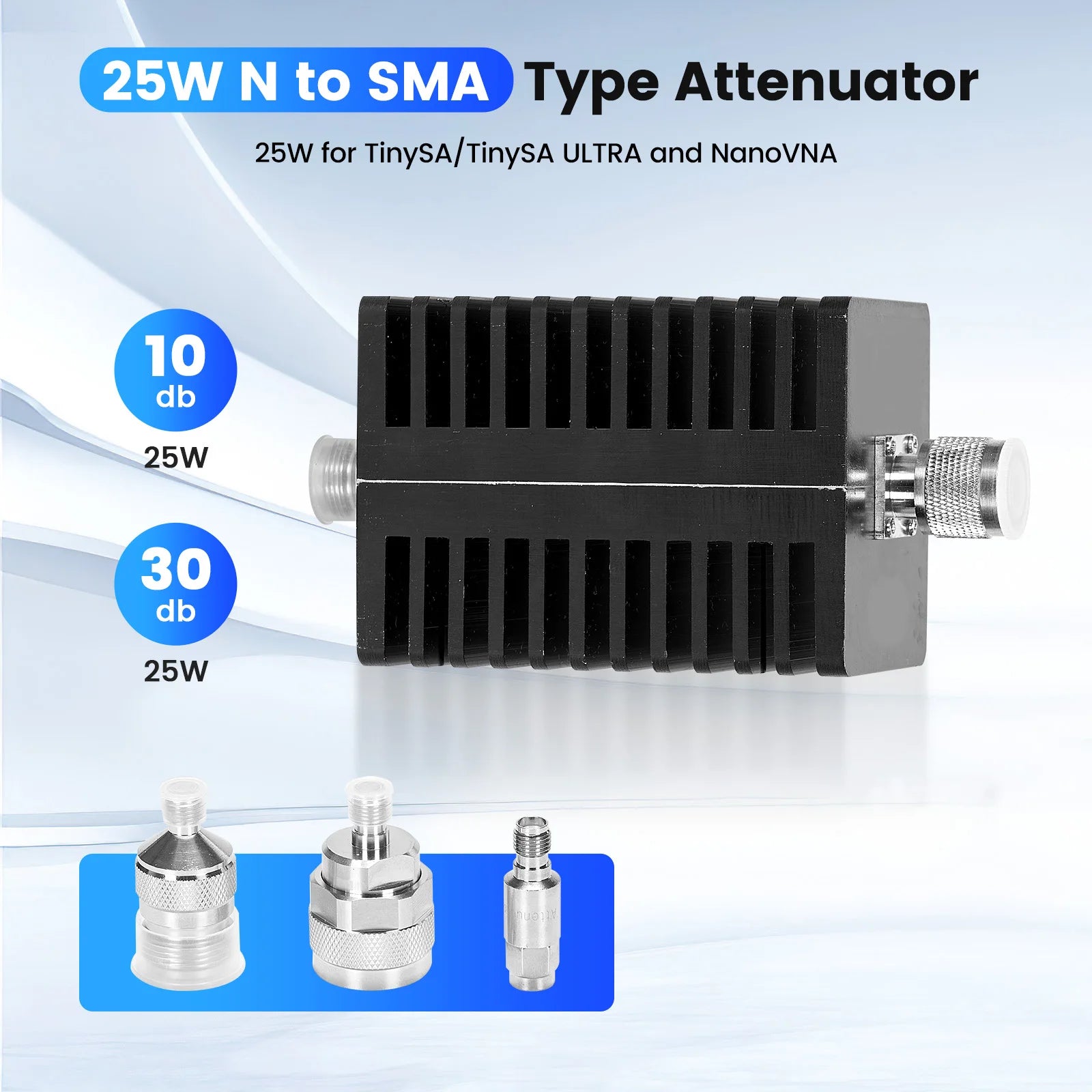 25W Attenuator for TinySA Ultra Spectrum Analyzer