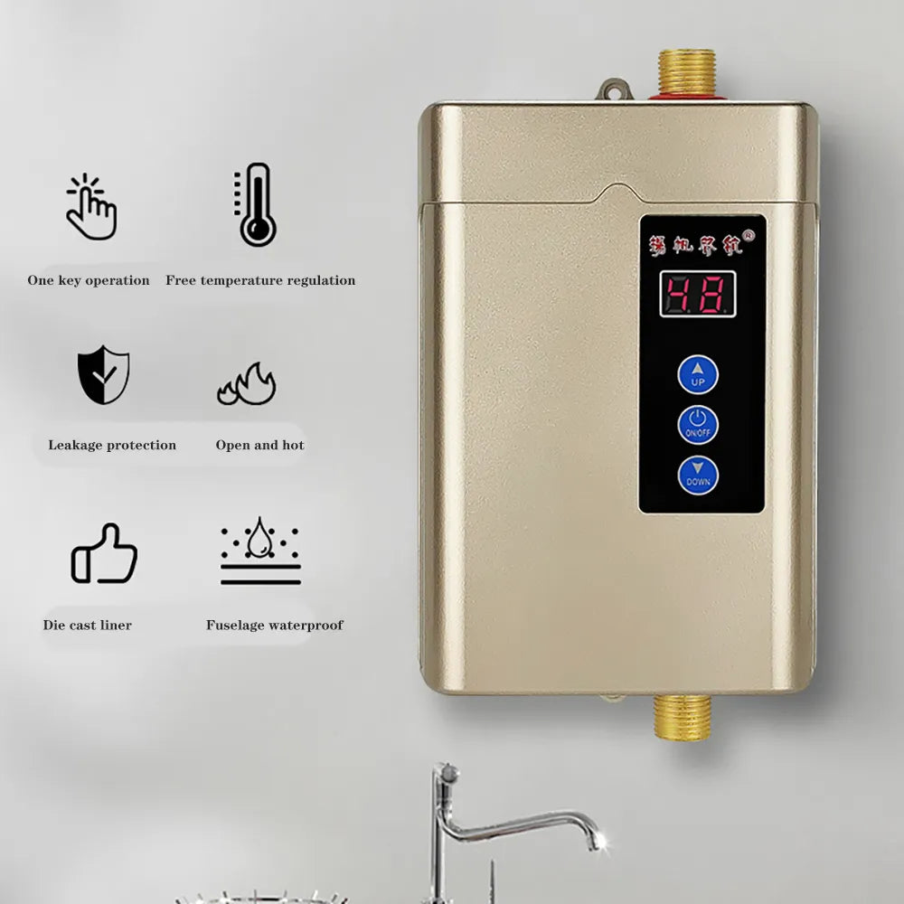 110V/220V Household Mini Electric Water Heater Instant Hot Water Heater Water Hot Heating  50 - 60HZ Tankless For Instant Water
