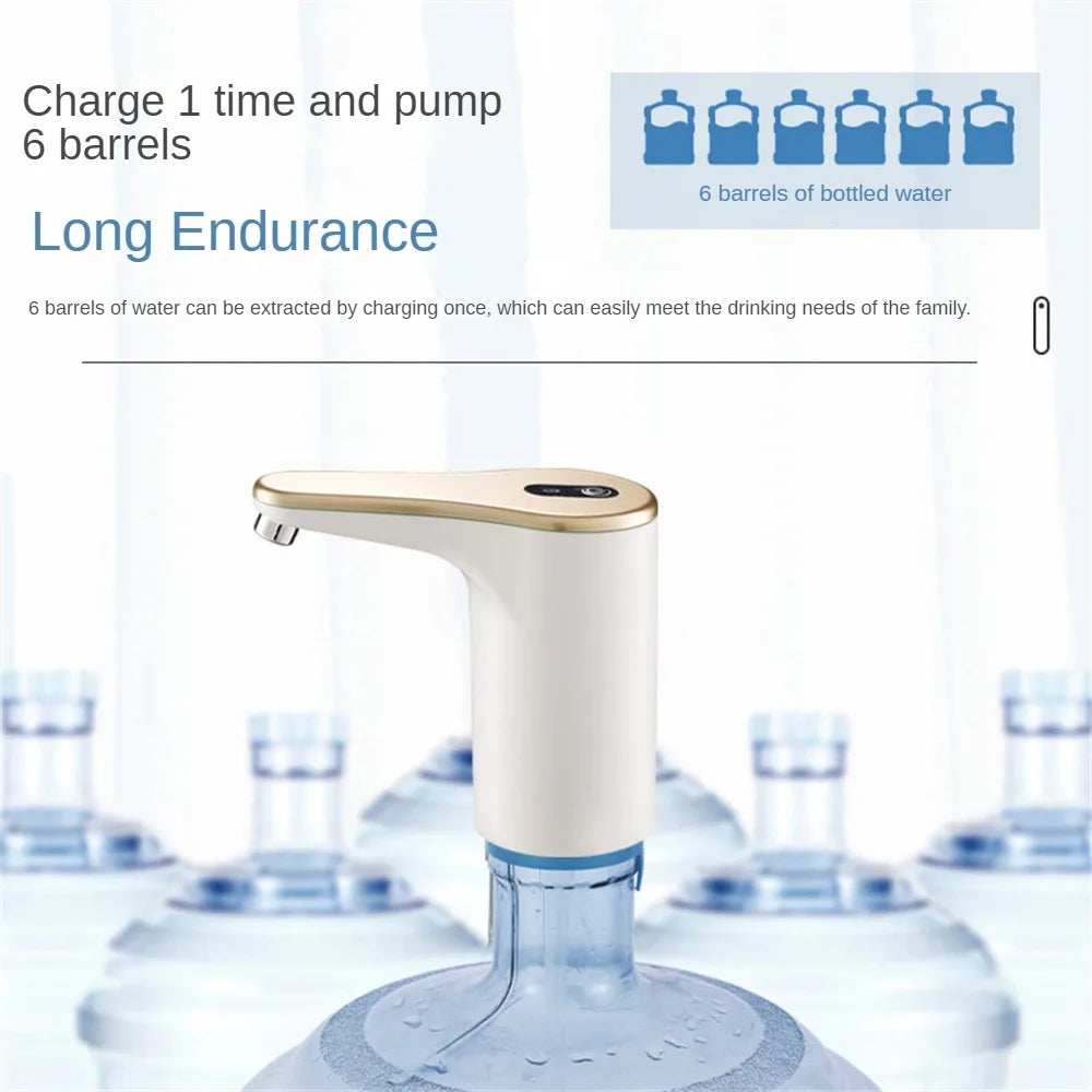 Bottled Water Automatic Water Pump Electric Touch Control Rechargeable Water Dispenser With Light USB Pump Universal Household