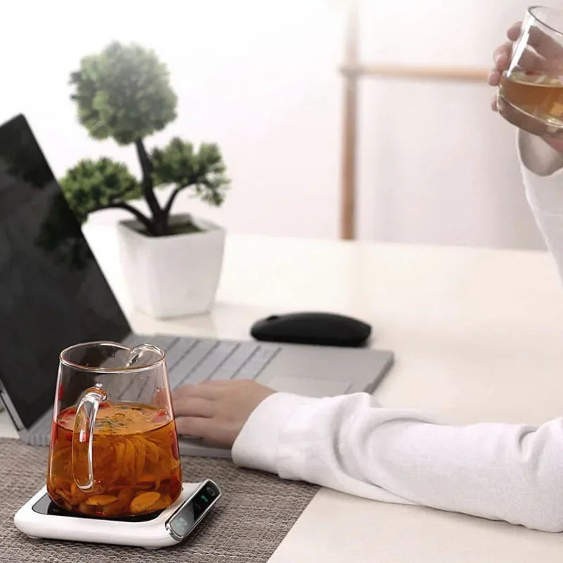 5V USB Smart Coffee Mug Cup Warmer Pad Milk Tea Water Beverage Heating Electric Temperature Adjustable Hot Drink Warmer Plate