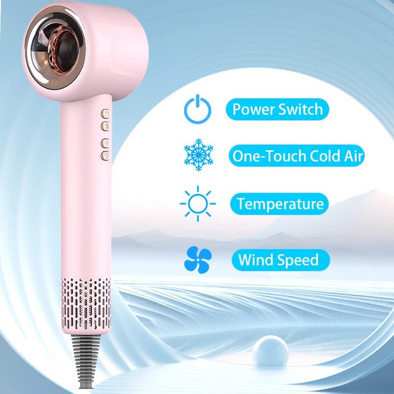 Professional  Hair Dryer Leafless Hair Dryer  Salon  Negative Ionic Blow Hair Dryers Hot/Cold Air Blow Dryer  Free Shipping