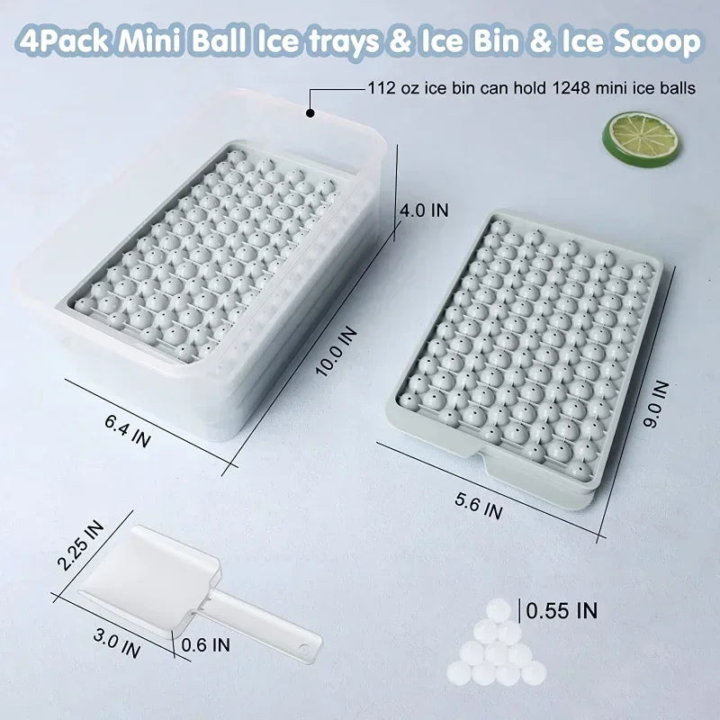 Mini Ice Cube Trays Upgraded Ice Ball Maker Mold Tiny Crushed Ice Tray for Chilling Drinks Coffee Juice Tools Silicona BPA Free