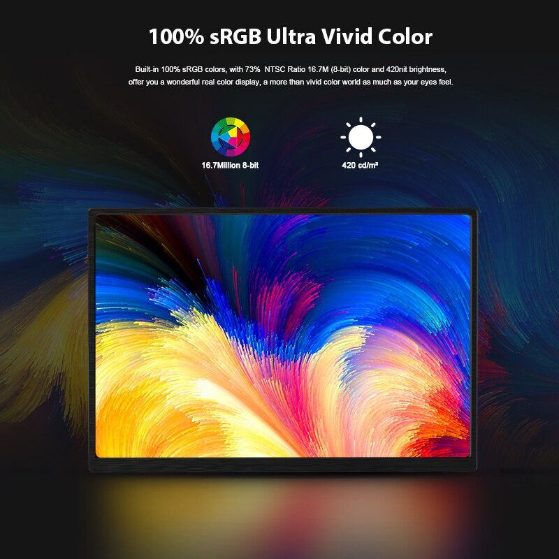 ZEUSLAP Z10P 10.5inch 420nits Portable Mini Display Monitor for Raspberry Pi PC Laptop Graphic Card Car Navigation Sub Screen