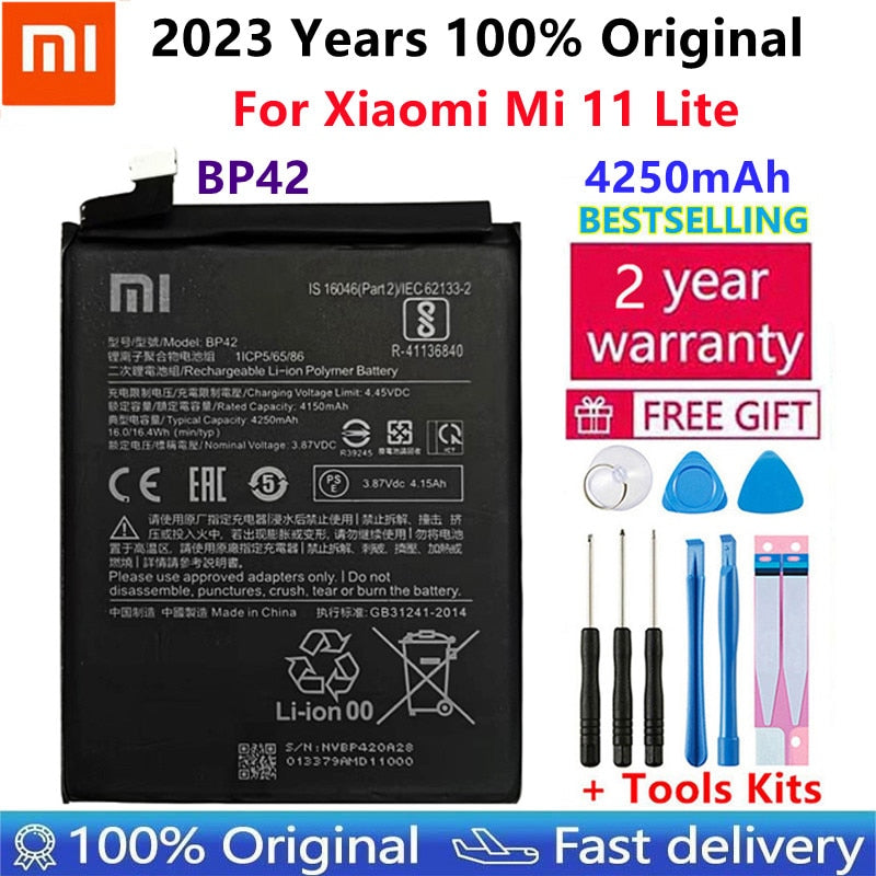 100% Xiaomi Original Battery BM4X BM55 BP42 For Xiaomi 11 Xiaomi11 Mi11 Xiaomi 11 Pro 11 Ultra  Xiaomi 11 Lite Phone Batteries