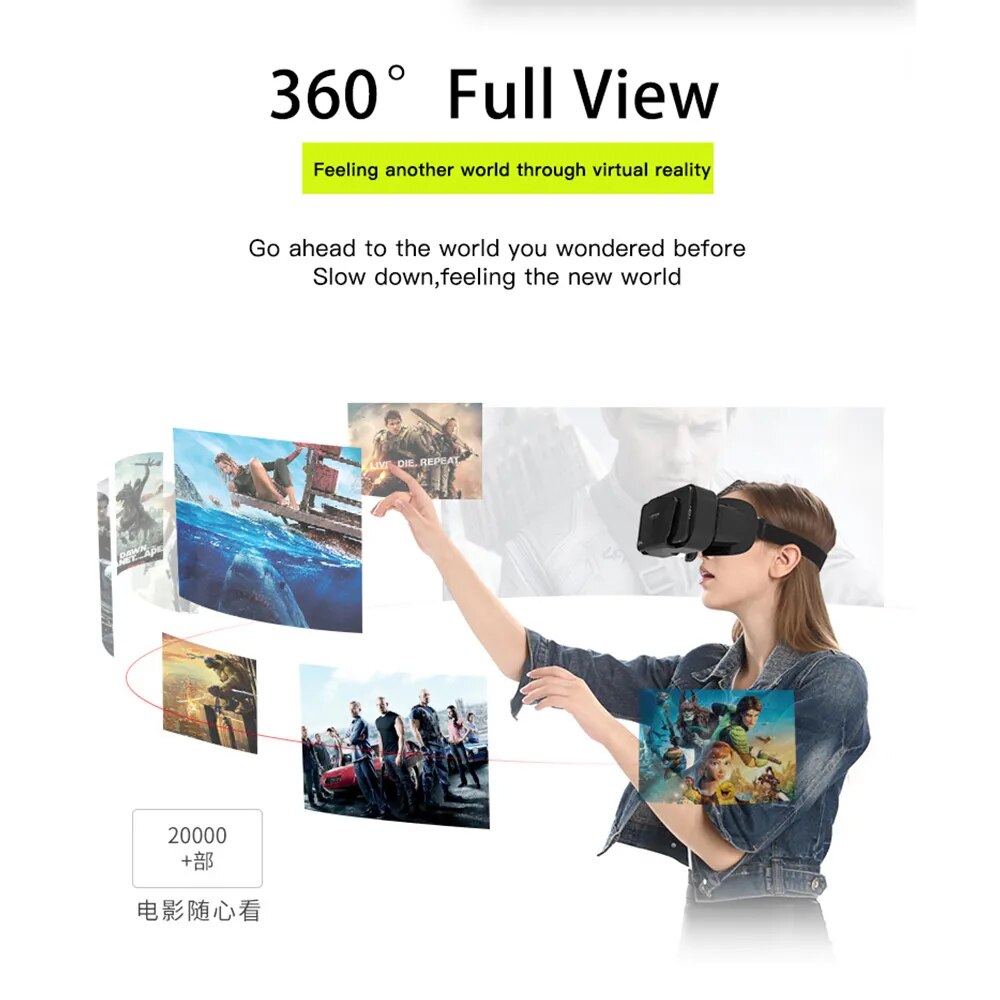New 3D VR  Smart Virtual Reality Gaming Glasses Headset Compatible With iPhone and Android Phone G10 Metaverse VR Headset