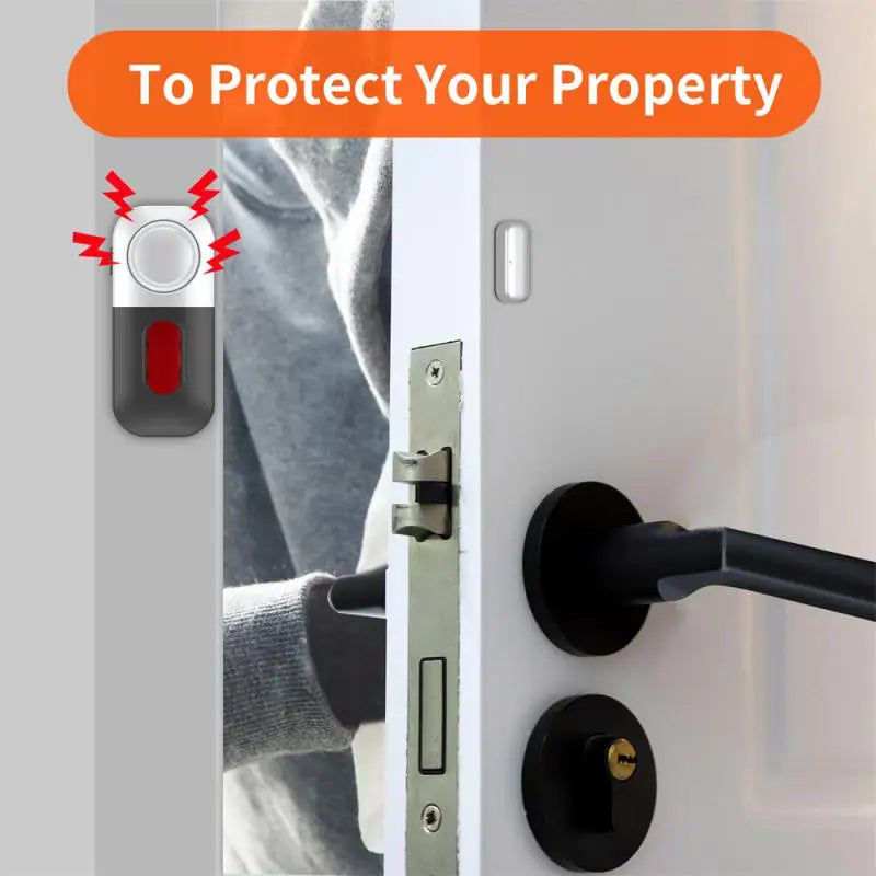 Door Window Open/Close Detector Door And Window Sensor Home Hotel Anti-theft Alarm 130dB Door Magnetic Induction For Security