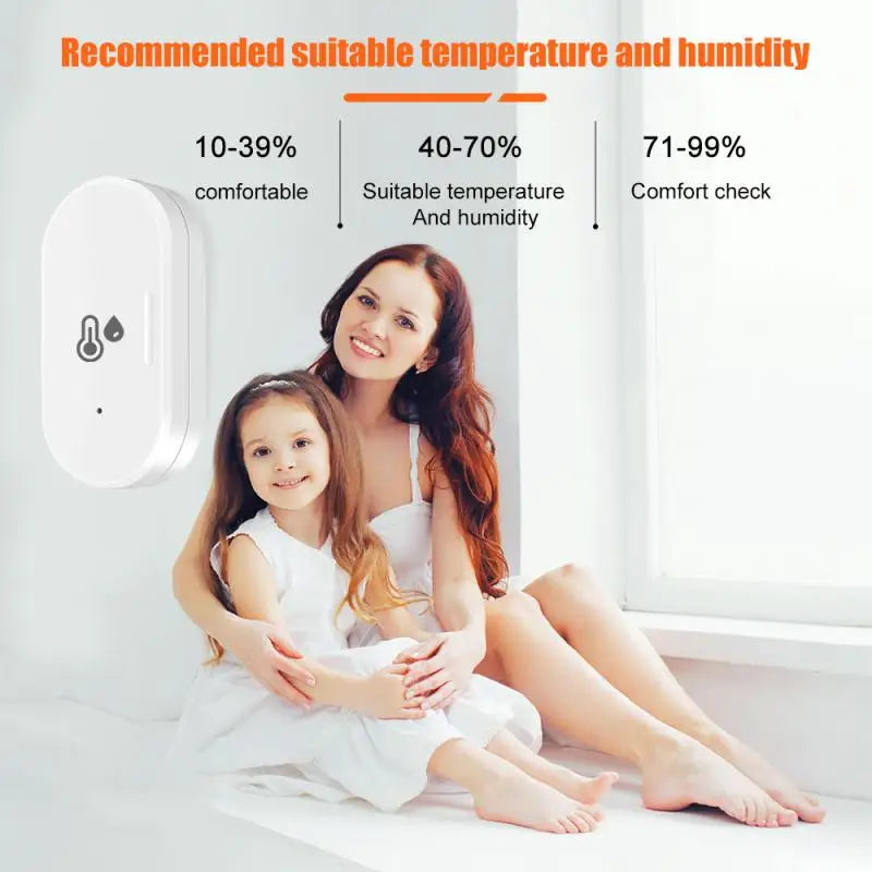 1Pcs Tuya ZigBee 3.0 Temperature Sensor Real-time Humidity Detector Portable Battery Powered Smart Home For Alexa Google Home