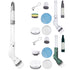 Electric Spin Cleaner Electric Spinning Brush with 6 Replacement Brush Heads Electric Spin Scrubber Handheld Floor Cleaning Tool