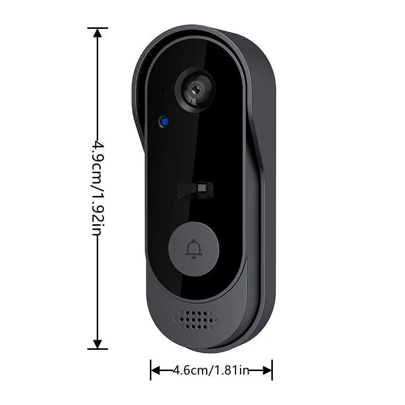 Wireless Waterproof Doorbell Camera with HD Video, Night Vision & Voice Change - Smart Home Security System Monitor Smart Life