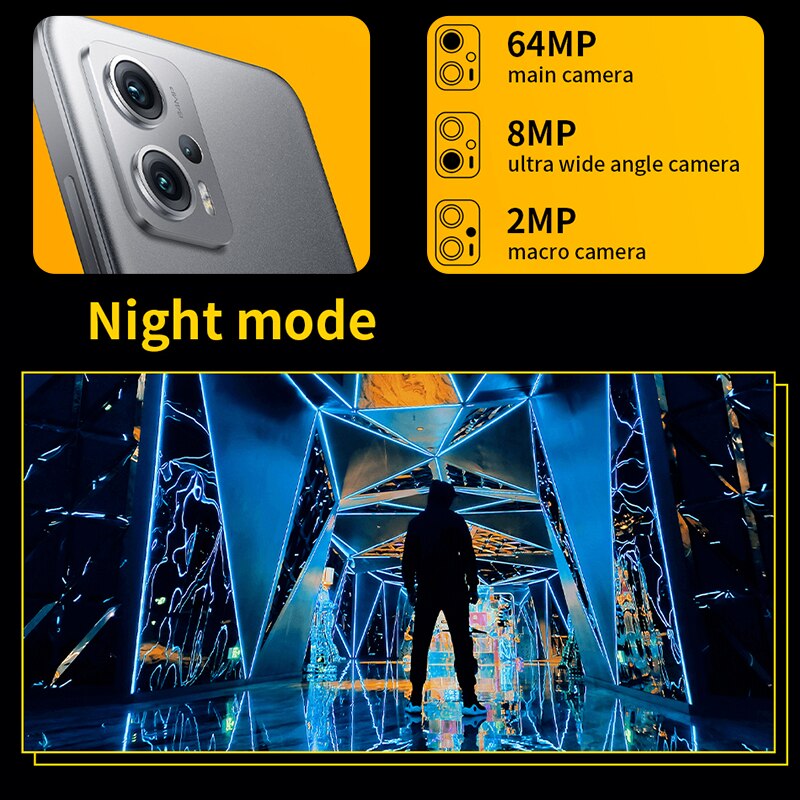 POCO X4 GT 128GB/256GB Global Version 5G Dimensity 8100 Octa Core 64MP Triple Camera 67W Charging 144Hz DotDisplay Support NFC