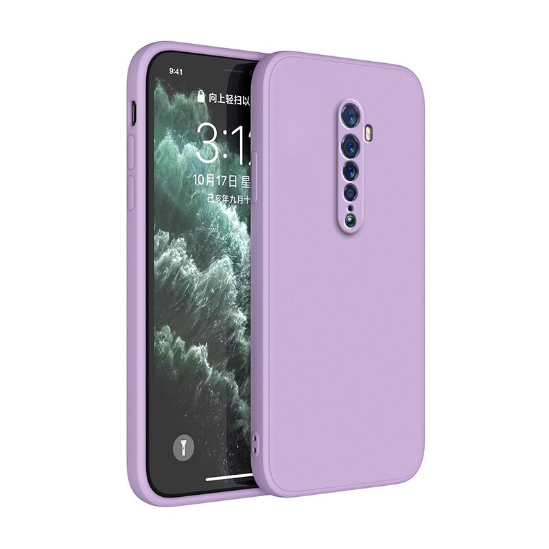 Original Case for OPPO Reno 2 2F 2Z Camera Protection Square Liquid Silicone Reno2 Soft Luxury Ultra Thin Shockproof Cover Funda