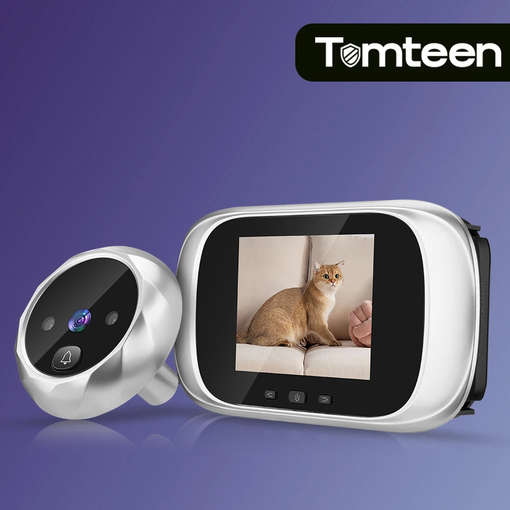 Tomteen 2.8 inch LCD Color Screen Digital Doorbell Electronic Peephole Door Camera Viewer 90 Degree Door Eye Door Ring Monitor