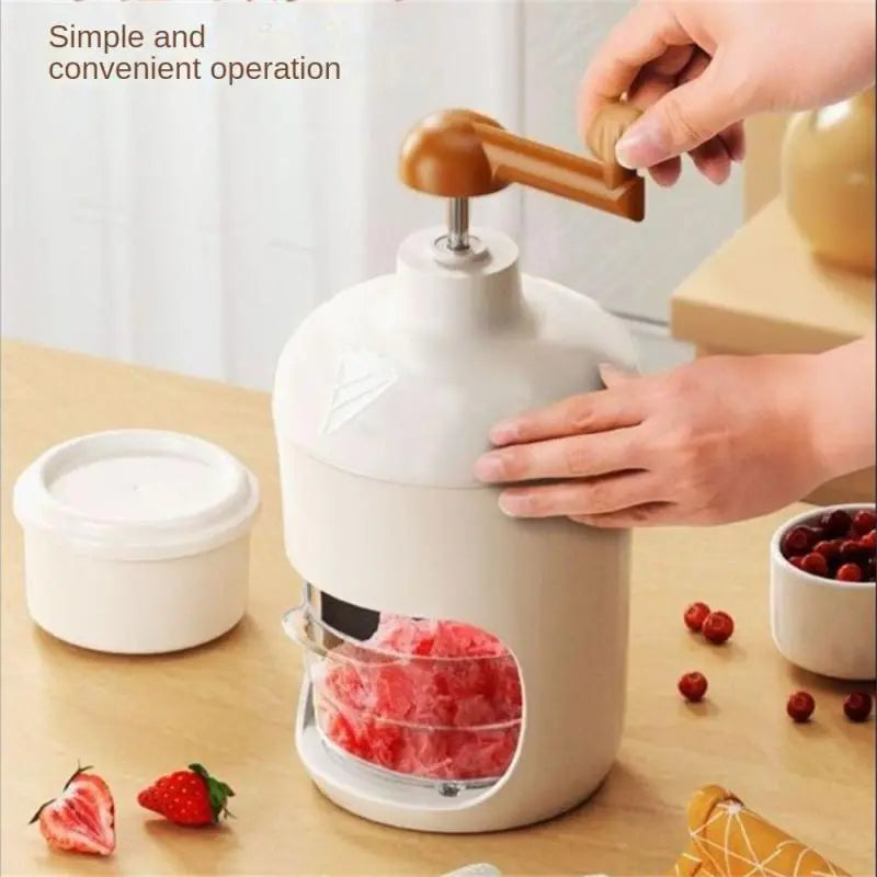 Shaved Ice Machine Mini Ice Crusher Hand Operated Shaved Ice Milkshake Maker Household Portable Small Hail Machine Kitchen Tool