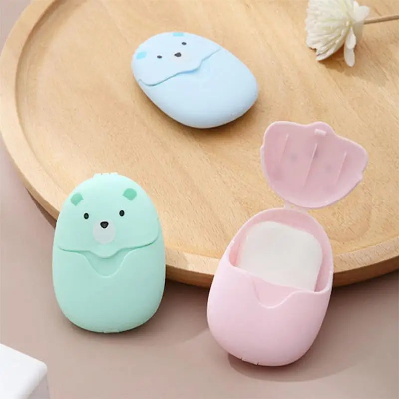 Travel Soap Paper Washing Hand Soap Papers Cleaning Soap Sheets Disposable Box Soap Portable Mini Paper Soap For Camping Hiking