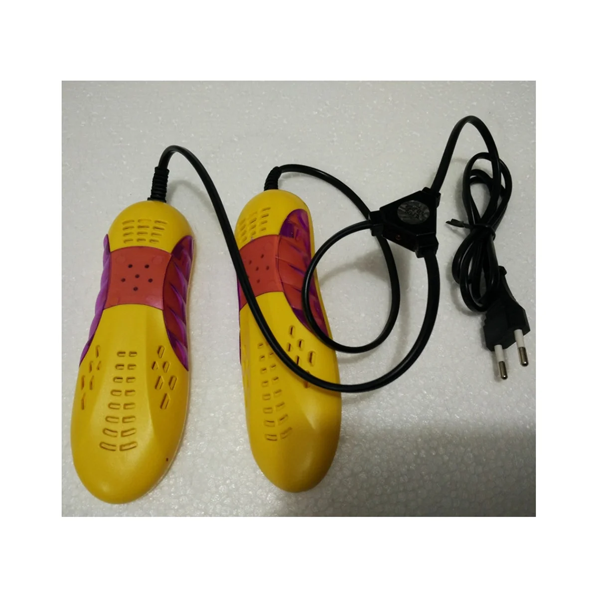 Race Car Shape Shoe Dryer Foot Protector Boot Odor Deodorant Dehumidify Device with Voilet Light Heater 18W (B) EU Plug