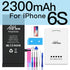 PINZHENG Original High Capacity Battery For iPhone 5S SE 5 6 6S 7 8 Plus Phone Replacement Batteries Warranty One Year Bateria