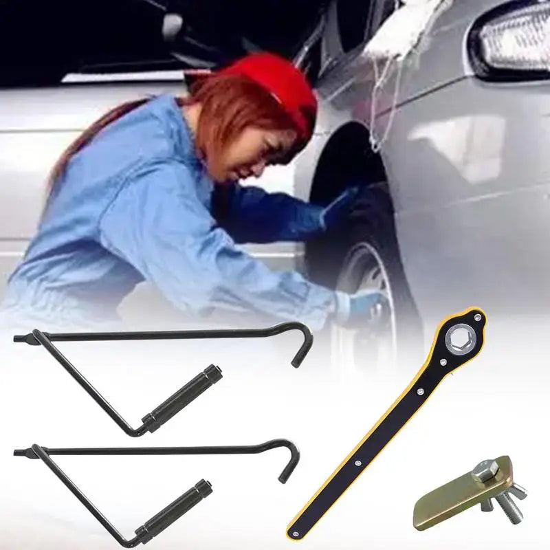 Car Tire Repair Wrench Tools Car Jack Wrench Manual Jack Ratchet With Labor-Saving Handle Universal Vehicle Jack Wrenches Lift
