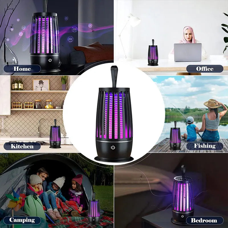 Mosquito Killer Lamp Portable USB Rechargeable Electric Fly Trap Zapper Insect Killer Repellent Outdoor Mute Anti Mosquito Lamp