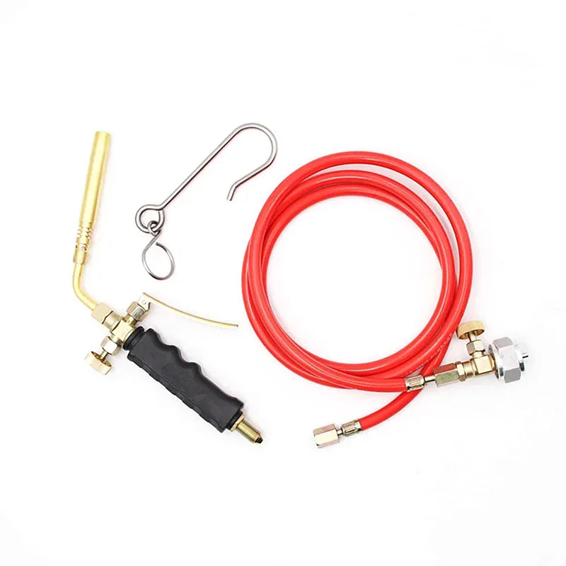 Dual Switch Gas Welding Torches With 1.6M/5.3ft Hose+Hook Propane Gas Cylinder High Temperature Welding Torch Home Welding Tools