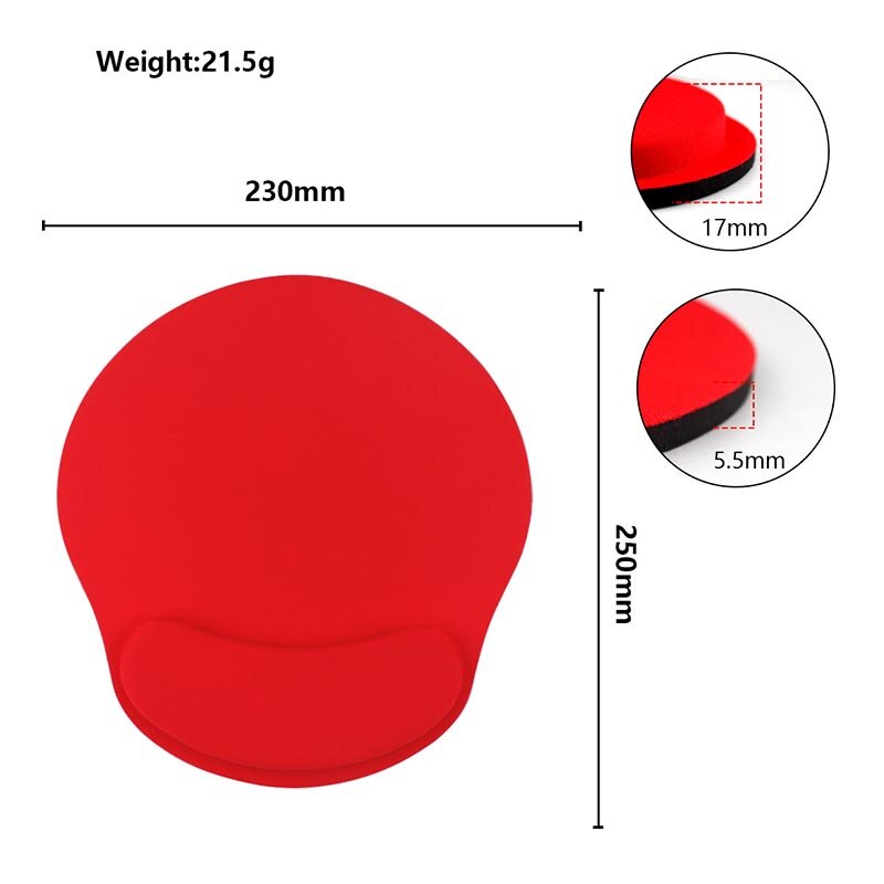 Non-slip Mouse Pad EVA Wristband Mat Ergonomic Mouse Wrist Pad Round Mice Pad Desk Pad For Game Computer PC Laptop Comfortable