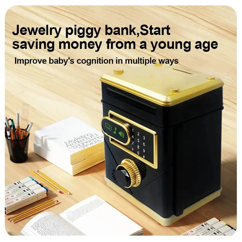 Smart Touch Screen Piggy Bank Children's Currency Fingerprint Atm Machine Digital Coin Cash Piggy Bank Toys Children's Gifts